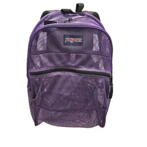 Jansport Purple Mesh Fullsize  Backpack Like New Condition